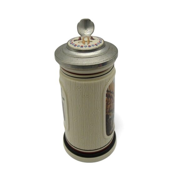 AVON 1986 Shipbuilder STEIN with Pewter Lid Brazil Vintage 9" Tall - Picture 7 of 12